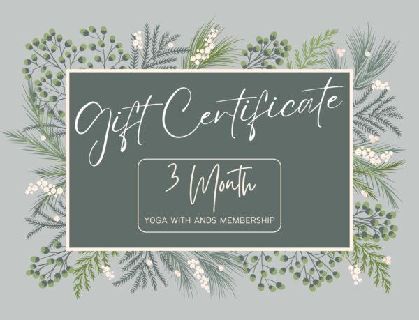 3 Months Gift Certificate